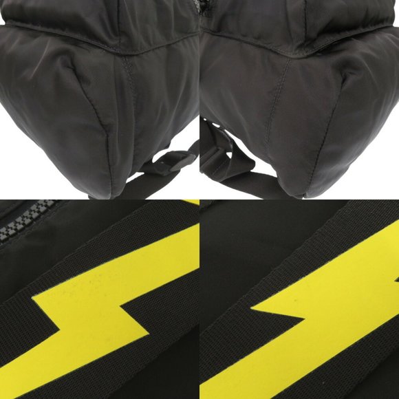 Givenchy nylon backpack/daypack in black, yellow, and white (0189) for men